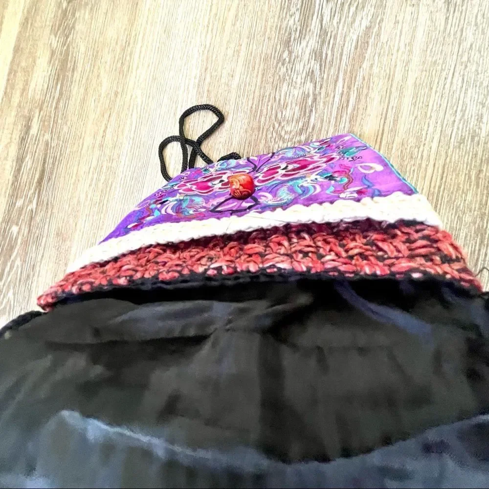 Embroidered crossbody bag